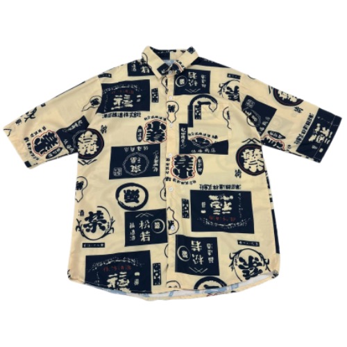 일본풍 패턴 셔츠 (M)